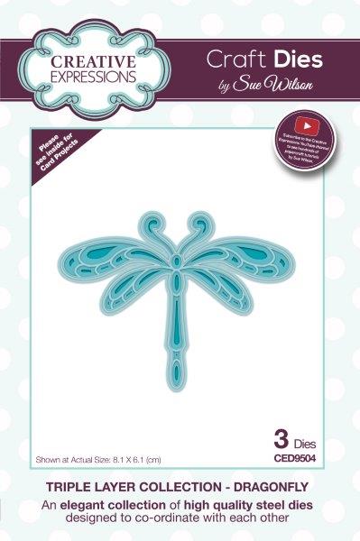 Creative Expressions Sue Wilson Triple Layer Dragonfly Craft Die
