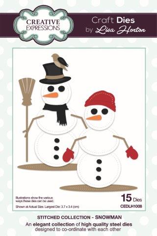 Creative Expressions Stitched  Snowman Craft Die