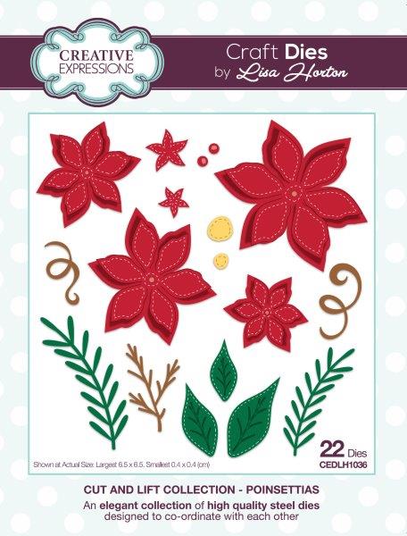 Creative Expressions Cut and Lift  Poinsettias Craft Die