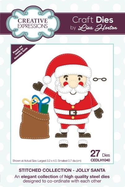 Creative Expressions Stitched Jolly Santa Craft Die