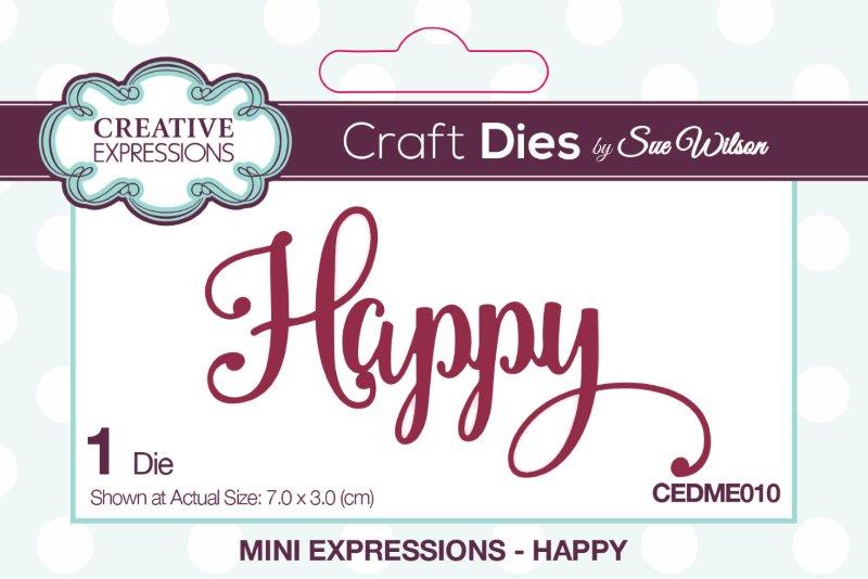 Creative Expressions Sue Wilson Mini Expressions Happy Craft Die