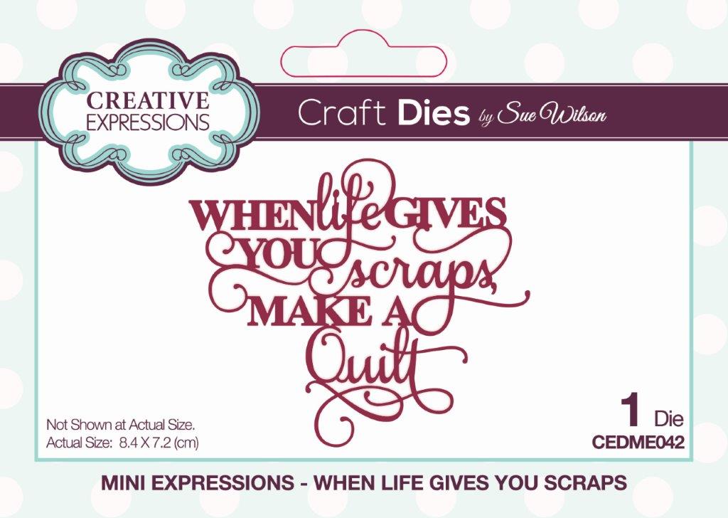 Creative Expressions Sue Wilson Mini Expressions When Life Gives You Scraps Craft Die