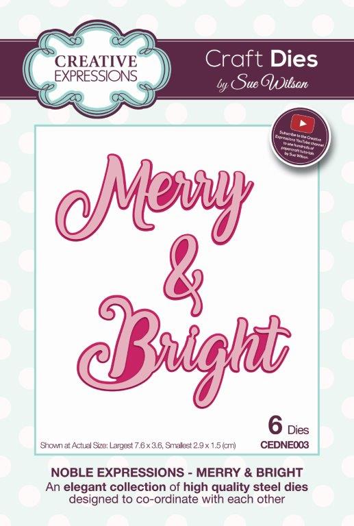 Creative Expressions Sue Wilson Noble Expressions Merry & Bright Craft Die