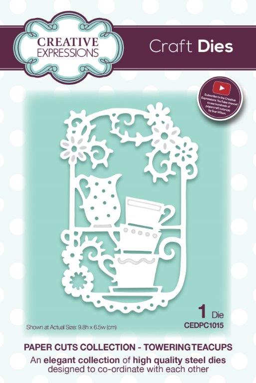 Creative Expressions Paper Cuts Towering Teacups Craft Die