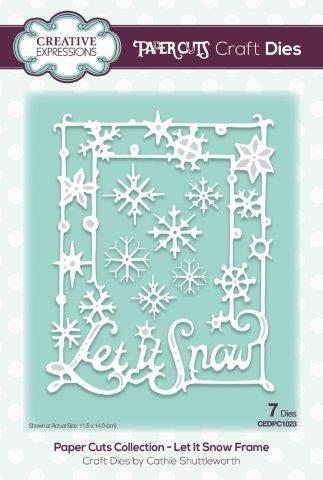 Creative Expressions Paper Cuts Let It Snow Frame Craft Die
