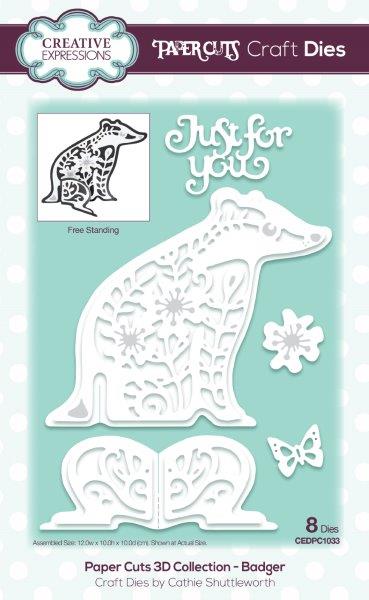 Creative Expressions Paper Cuts 3D Badger Craft Die