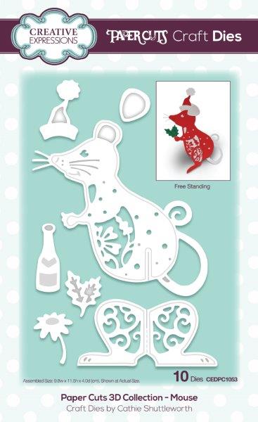 Creative Expressions Paper Cuts 3D Mouse Craft Die