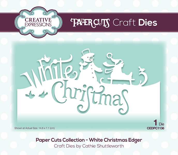 Creative Expressions Paper Cuts White Christmas Edger Craft Die
