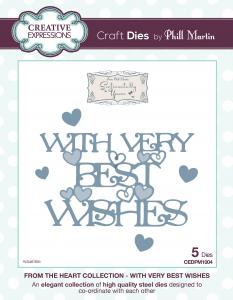 Creative Expressions From the Heart With Very Best Wishes Craft Die