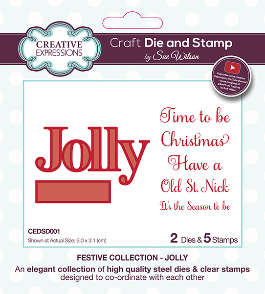 Creative Expressions Sue Wilson Jolly Craft Die & Stamp Set