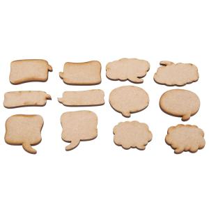 Creative Expressions Speech Bubbles 12 Pack Mdf