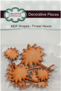 Creative Expressions Flower Heads Pack 6 Mdf