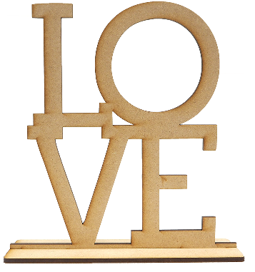 Creative Expressions Free Standing Love Mdf