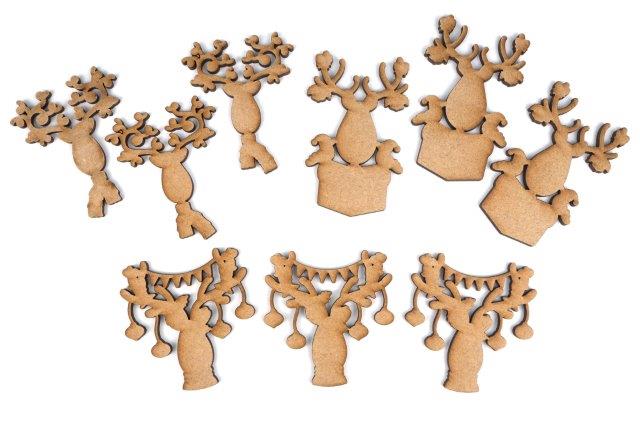 Creative Expressions Reindeer Fun Accessory Pack - 9 pcs Mdf