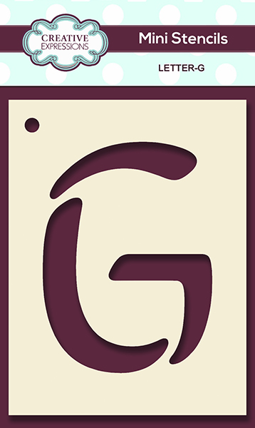 Creative Expressions Mini Stencil Upper Case Letter G 3 in x 4 in
