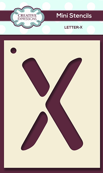 Creative Expressions Mini Stencil Upper Case Letter X 3 in x 4 in
