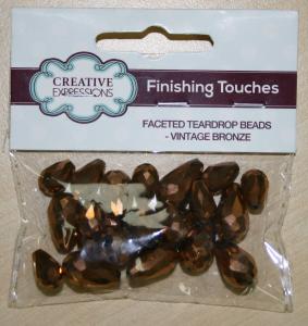 Creative Expressions Faceted Teardrop Bead Vintage Bronze