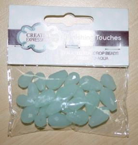 Creative Expressions Faceted Teardrop Bead Frosted Aqua
