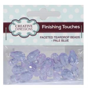 Creative Expressions Faceted Teardrop Beads Pale Blue