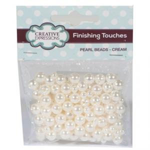 Creative Expressions Pearl Beads - Cream