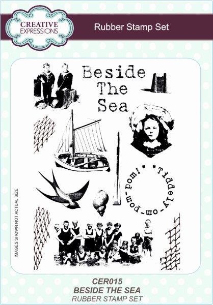 Creative Expressions Beside The Sea A5 Pre Cut Rubber Stamp Set