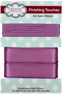 Creative Expressions Satin Ribbon Amethyst 3m each 3/4 in  x 1/16 in