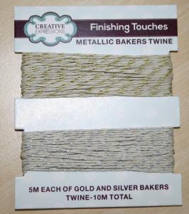 Creative Expressions Metallic Bakers Twine 5m each Gold & Silver