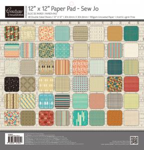 Couture Creations 12 x 12 Paper Pad Sew Jo