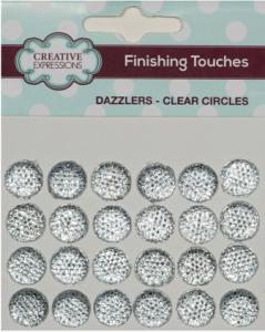 Creative Expressions Dazzlers Clear Circles 12mm 24 Embellishments