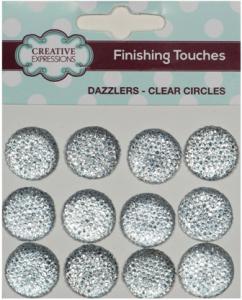 Creative Expressions Dazzler Clear Circles 18mm 12 Embellishments