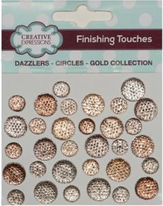 Creative Expressions Dazzler Gold Collection 8mm & 12mm 32 Embellishments
