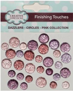 Creative Expressions Dazzler Pink Collection 8mm & 12mm 32 Embellishments