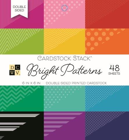 Cardstock Stack Bright Patterns 6 x 6