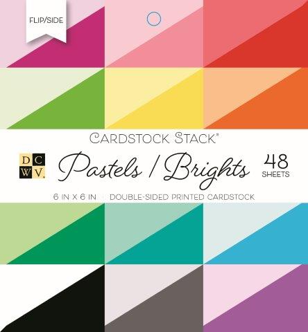 DCVW Cardstock Stack Pastels/Brights 6 in x 6 in