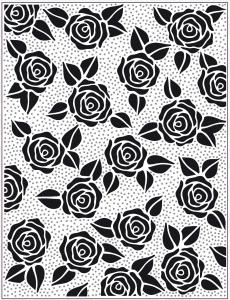 Creative Expressions Rose Blooms 5.7 in x 7.5 in Pinpoint Embossing Folder