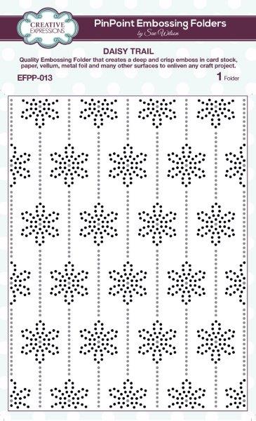 Creative Expressions Daisy Trail 5.8 in x 7.5 in Pinpoint Embossing Folder