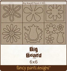 Bigboard Florals 6 x 6  6 designs