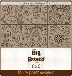 Bigboard Paisley Pieces 6 x 6  6 designs