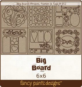 Bigboard Phrases Frames  6 x 6  6 designs