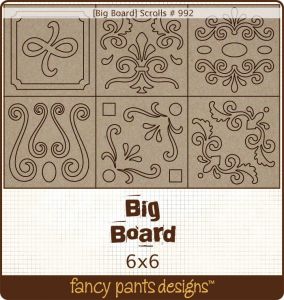Bigboard Scrolls 6 x 6  6 designs