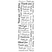 Woodware Clear Singles Thank You Lots 8 in x 2.6 in Stamp