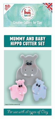 FMM Funcraft Mummy & Baby Hippo Cutter Set