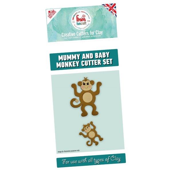 FMM Funcraft Mummy and Baby Monkey Cutters Set