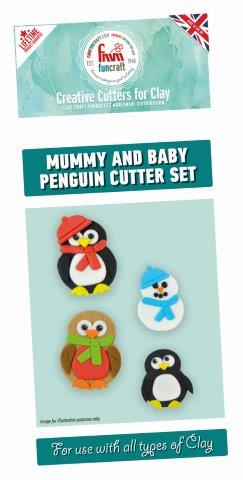 FMM Funcraft Mummy & Baby Penguin Cutter Set