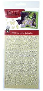 192 Gold Jewel Butterflies Dazzles
