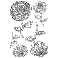 Woodware Clear Singles Ranunculus 4 in x 6 in Stamp