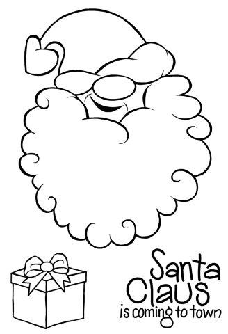 Woodware Clear Singles  Cheeky Santa 4 in x 6 in Stamp