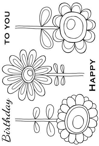 Woodware Clear Singles Bold Blooms Daisy Bunch 4 in x 6 in Stamp