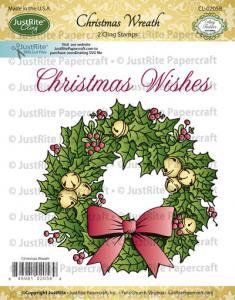 Justrite Christmas Wreath Cling Stamp