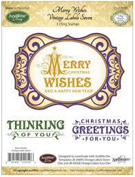 Justrite Merry Wishes Cling Stamp